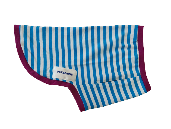 Electric Blue Striped Design With Purple Ribbing (Light Weight)